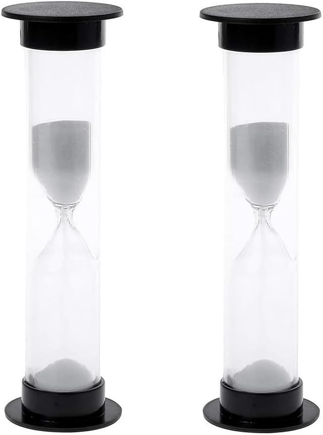60 Seconds 1 Minute New White Mini Sandglass Hourglass Sand Clock Timer Thermometers and Timers,Kitchen Utensils and Gadgets,Timers（2Pcs）