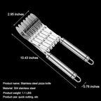 7 Wheel Pastry Cutter Tool,Adjustable Pasta Cutter wheel with Handle, Stainless Steel Multiple Pasta Roller Cutter tools, Baking Roller Pizza Cutter Slicer