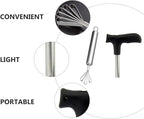 Luxshiny Coconut Opener Tool Stainless Steel Meat Grater Set Reusable Kitchen Gadget Young Coconut Shell Opening Meat Extraction Home Cooking