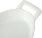 Gibson Home Gracious Dining Oval Au Gratin Baking Dishes, 4-Piece Set – 15 oz Oven Safe Ceramic Small Casserole Dishes with Handles, Microwave & Dishwasher Safe Mini Bakeware, White