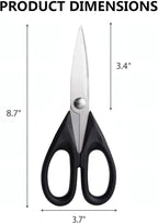 Multipurpose Kitchen Shears, 8.7" Professional Heavy-Duty Scissors, Dishwasher Safe, Rust-Resistant Stainless Steel, Ergonomic Soft Grip Handles for Cooking and Home Use