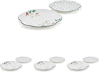 Pfaltzgraff Winterberry Holiday Set of 2 Serving Plates, 10 Inch and 12 Inch, Multicolored (Pack of 4)