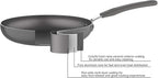 Amazon Basics Aluminum Cookware Set with Stay-Cool Handles, Dishwasher and Oven Safe, 12-Piece Pots, Pans and Utensils with Lids, Gray