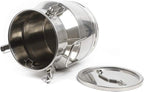304 Stainless Steel Milk Can Large 12L-60L Capacity Milk Bucket Ice Buckets Bar Tools Wine Pail Bucket Milk Can Tote Jug with Sealed Lid Heavy Duty for Milk and Wine Liquid Storage (20L)