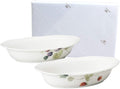 Narumi 41630-33321AZ Lucy Garden Au Gratin Dish Set, 8.7 inches (22 cm), Berry Pattern, Set of 2 Patterns, Cute, Stylish, Relief, Wedding Gift, Dishware, Microwave, Dishwasher, Oven Safe, Made in