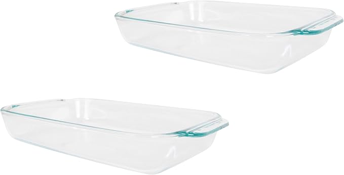 Pyrex 232 2qt Clear Glass Baking Dishes (2-Pack) Perfect for Brownies, Sweet Rolls, Casseroles and so Much More - Made in USA