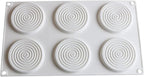 6 Holes Spiral Shape Silicone Mold 3D Cake Moulds Mousse for Ice Creams Chocolate Pastry Bakeware Dessert Art Pan