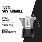 Bialetti Brikka Moka Pot - Crema-Rich Stovetop Espresso Maker, Italian Coffee Maker, 2 Espresso Shots (3.4 oz - 100 ml), Black
