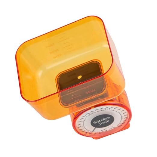 Cabilock Mechanical Kitchen Scale 1kg Portable Plastic Weighing Scale Multipurpose Cooking and Baking Food Measuring Tool Battery-Free Random Color
