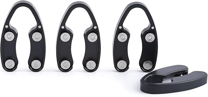 OHMAXHO 4 Pack Magnetic Wine Foil Cutter Tool,4 Stainless Blades Foil Remover for Wine Bottles,Removes Foil Top Effortlessly,Wine Bottle Opener Accessory,Gift for Wine Lovers,Black