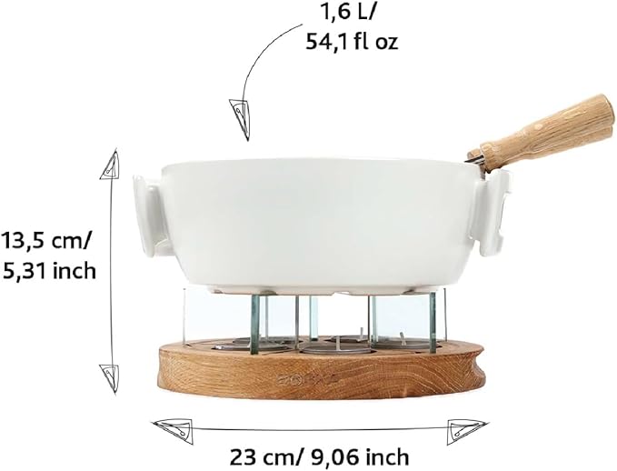 Boska Twinkle Cheese Fondue Pot - Great for Meat, Chocolate, and Cheese Snack - Serve 4 Persons Wedding Registry Items Kitchen Gifts for Family Housewarming - Use with Fondue Sticks
