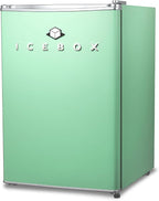 ICEBOX 2.5 Cu. Ft. Compact Refrigerator, ENERGY STAR Certified Small Refrigerator, Single Door Mini Fridge with Chiller Compartment, R600a Refrigerant, IBCR25MNT, Mint Green