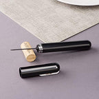 IPEROT Wine Bottle Opener, IPEROT Air Pressure Wine Corkscrew With Cutting Wine Bottle Foil Knife, Effortlessly Open Wine Bottles Without Damaging Corks, Easy-to-Use(Black)