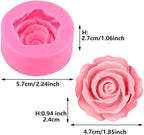 Rose Flower Silicone Molds,2pcs Roses Flowers Fondant Molds Polymer Clay Mould Candy Chocolate Molds for Cupcake Cake Pop Puck Decoration DIY Crafts