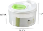 Salad Spinner,Vegetables Fruits Wash Bowl Large Capacity BPA Free Double Layer Detachable Manual Lettuce Spinner,Fruit and Vegetable Washer,Spin and Dry Salad Greens (Green)