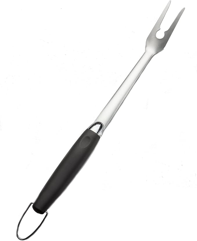 3 Piece Stainless Steel BBQ Grill Tool Set w/Tongs, Spatula & Fork - Accessories for Outdoor Barbecue Grills (3 Piece Set)