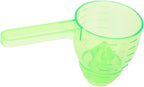 Asixxsix Measuring Scoop, Spill Proof Funnel Design Powder Funnel, Kitchen Measuring Tool with Scale for Seasoning Camping Baking Supplements Dishwasher Safe Food Grade ABS Material (Green)
