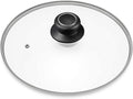 8 Inch Glass Lid for Frying Pan Lid, Fry Pan Lid, Skillet Lid, Pan Lid with Handle Compatible with Lodge 8 Inch Cast Iron Skillet - Glass Cover, 8", Clear