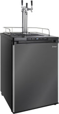 Kegco HBK309X-3 Keg Dispenser, 3 faucet without kegs Black Stainless Steel