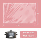 Large Size 36 Count Slow Cooker Liners 13"x21", Disposable Nylon Pot Liners, Multipurpose BPA-Free Cooking Bags, Fits 3-8 Quarts Oval & Round Pots & Slow Cookers