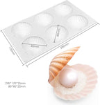 Cake Mold Shell Shaped Silicone Baking Cookie Biscuit Mold DIY Bakeware Pan Mould Kitchen Accessories (Shell J_11.8 X6.8 X1 inch)
