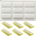 Silicone Mold for Baking Cakes,Soap Molds,Flower Shape Silicone Molds for Homemade French Dessert Mold for Pastry Chocolate,Jelly Chocolate Mold ＆ Ice Cube Tray (B_ Long Wave Shape)