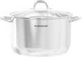SUNHOUSE Stainless Steel Stock Pot - 16 Quart Heavy-Duty Induction Cooking Pot with Visible Lid for Pasta, Soup, Spaghetti - Nonstick Thick-Bottom Deep Stockpot for Canning, Boiling, and Simmering