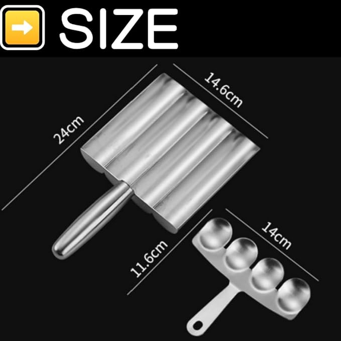 Quadruple Rice-meat dumplings Maker Tool, 304 stainless steel rice-meat dumplings stick, easy to make rice-meat dumplings, kitchen rice-meat dumplings making tool for cooking and baking