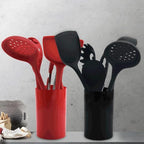 Kitchen Utensils Set Non-stick Kitchenware Cooking Tools Spoon Soup Ladle Spatula Shovel Accessories(E)