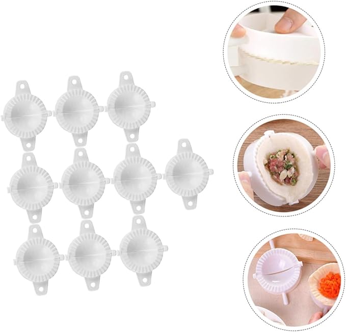 20pcs Dumplings Maker Molds with Lucky Character 7cm Diameter Manual Dumpling Skin Press Kitchen Gadget Hand Tool for Cooking