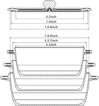 Tempered Strainer Lid for Stockpot Pot Pasta Soup Pot with Heat Resistant Silicone Rim Glass Universal Pan Lids Pour Spout Water Oil Microwave Safe Fit 6.5-7-7.5-8 inch and 10-10.5-11-11.5-12 inch