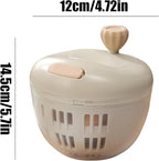 Lettuce Spinner - 800ML Vegetable Washer, Salad Dryer Bowl, Produce Cleaner | Manual Vegetable Spinner with Colander Basket for Fresh Crisp Greens, Kitchen Tool for Home Cooking Outdoor Picnic