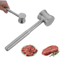 Stainless Steel Meat Tenderizer Tool, Heavy Duty Meat tenderizer Mallet, Premium Meat Masher for Steak and Beef, Hammer Meat Pounder Ground beef chopper tool for Kitchen Cooking Dishwasher Safe