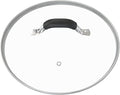 12 Inch Tempered Glass Pot Lid Compatible with 12” Lodge Cast Iron Skillets and 7 Quart Dutch Ovens - Designed with Steam Vent Hole and Heat Resistant Handle