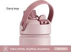 POWCAN 26 oz Insulated Water Bottle with 2-in-1 Straw and Spout Lid, Keep Cold 24H, Leak-Proof, Fits in Car Cup Holder, Stainless Steel Water Bottle for Sports, Travel, Gym, and School (Dried Rose)