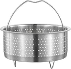 DOITOOL Stainless Steel Steamer Basket for Pot, 7.08inch/18cm Vegetable Steamer Basket Insert Steaming Rack with Handle, Vegetables Fruit Strainers and Colanders for Home Kitchen Cooking