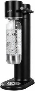 Aluminum Sparkling Water Maker with Lever Handle, Metal Body & Nozzle, Compatible with Threaded CO2 Cylinders, Automatic Pressure Release, BPA-Free PET Bottle, 2-Year Warranty