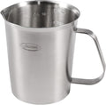 Newness Stainless Steel Measuring Cup, Metal Measuring Cup with Handle (Upgraded, 3 Marking Including Cup/ML/Ounce Scale), 16 Ounces (0.5 Liter, 2 Cup)