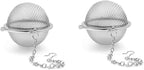 2PCS Premium Tea Infusers for Loose Leaf Tea - Upgraded Tea Strainers and Tea Balls for Flavoring Herbal Spices and Seasonings