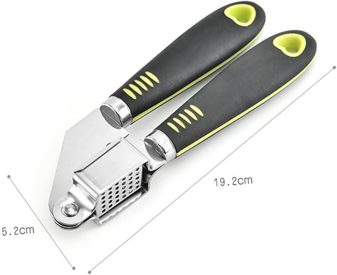 Zerodeko 7pcs Stainless Steel Kitchen Utensils Set with Cheese Grater Pizza Wheel Can Opener Garlic Press Ergonomic Non-stick Cooking Tools for Comfortable Grip and Easy Cleaning Hanging