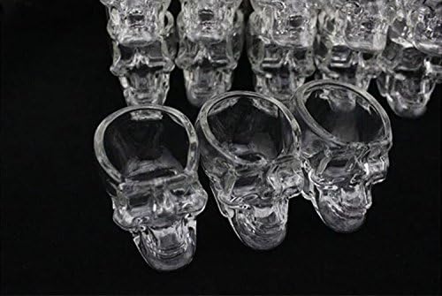 Kitchen & Dining Entertaining Glassware Drinkware Old Fashioned Glasses Skull Cup for Serving Scotch Whiskey Mixed Drinks (4)