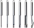 Yiasangly Fruit and Vegetable Corer Tool, Multi-Function Stainless Corer and Pitter Remover Set for Apple, Pear, Cherry, Jujube, Red Dates, Berry, Chili, Jalapeno Pepper, Tomato, potato - 6 Pieces
