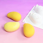 3D Mango Silicone Molds, 6-Cavity Fruit Baking Mold for Mousse Cake, French Dessert, Pastry, Chocolate, Truffle, Non-Stick Easy Release Food Grade Silicone Mould (A_ Mango)