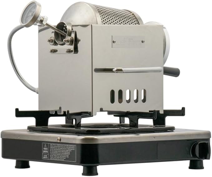 KALDI Mini Home Coffee Gas Roaster - 200g Capacity, Gas Burner Required (Manual Handle, Roaster Only)