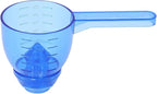 Asixxsix Measuring Scoop, Spill Proof Funnel Design Powder Funnel, Kitchen Measuring Tool with Scale for Seasoning Camping Baking Supplements Dishwasher Safe Food Grade ABS Material (Blue)