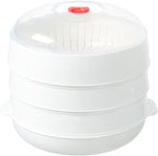 Microwave Vegetable Steamer, Microwave Steamer for Vegetables, Microwave Heating Bowl, Micro Cookware for Cooking (3 - Layer)