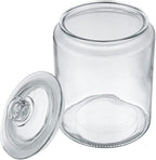 Restaurantware Glass Storage Containers - 1 Count 6 Liter Airtight Kitchen Canisters - Pantry Jars With Lids For Food - Clear Crystal Glass