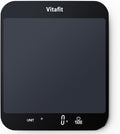 Vitafit 33lb Food Scale, High Accuracy in 0.1oz by Our Professional Factory Since 2001, Digital Kitchen Scale Weight Grams and Ounces for Cooking & Baking, 8.5x7.1in Big Platform, 3*AAA Battery, Black
