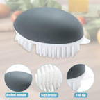 2pcs Vegetable Brush with Dots Remover Potato Scrubber Brush Fruit and Veggie Brushes for Cleaning Food, Corn Silk and Carrots(Color:Grey)