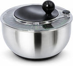 Stainless Steel Salad Spinner Large 5.28 Qt – Fast Drying Lettuce Spinner, Premium Durable Bowl for Washing & Drying Vegetables